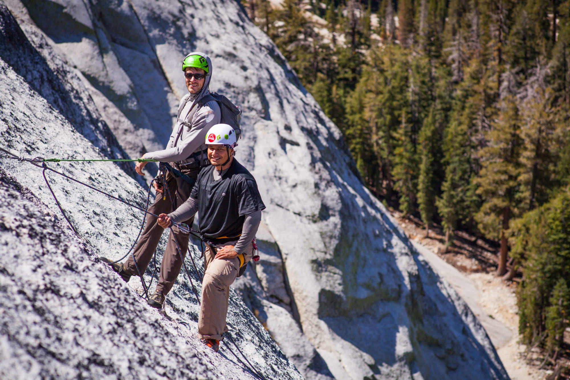 Climbers on the wall on Yosemite Trip in 2017