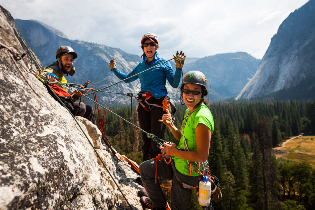 Climbers on the wall on Yosemite Trip in 2016