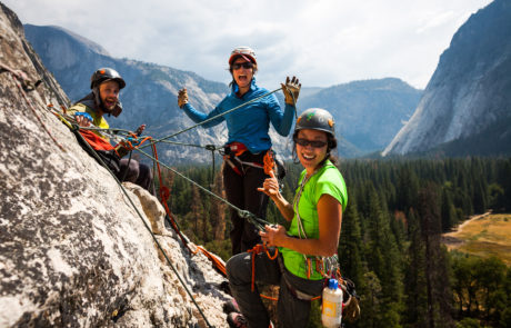 Climbers on the wall on Yosemite Trip in 2016