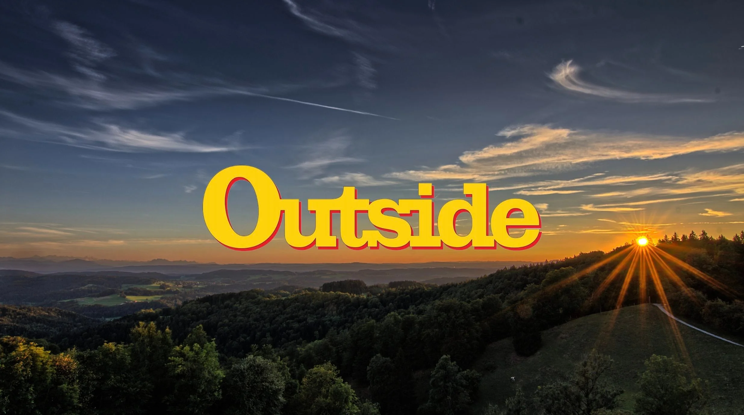Outside Inc., logo set in front of a desert sunset